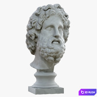Head of Asclepius IV c. BC NS. 3D Model Vray