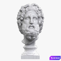 Head of Asclepius IV c. BC NS. 3D Model Vray