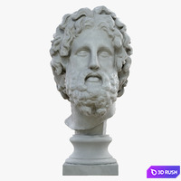 Head of Asclepius IV c. BC NS. 3D Model Vray
