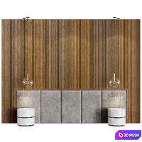 Decotarive Wall panel 046 3D Model Corona