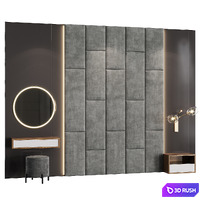 Decotarive Wall panel 047 3D Model Corona