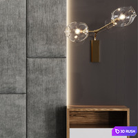 Decotarive Wall panel 047 3D Model Corona