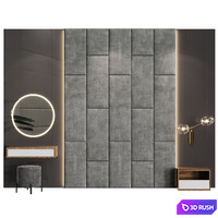 Decotarive Wall panel 047 3D Model Corona