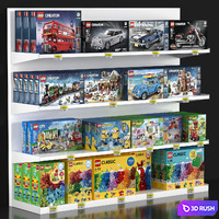 Lego Showcase 3D Model Vray, Corona