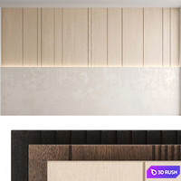 Decorative wall panel set 42 3D Model Vray, Corona
