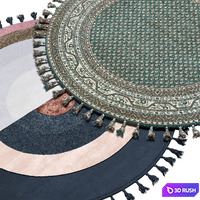 Round carpet 14 3D Model Corona