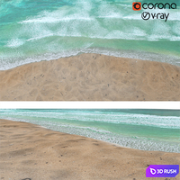 Sea 001 3D Model Vray, Corona