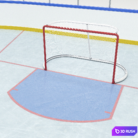 Hockey Rink 20x40 m 3D Model Corona