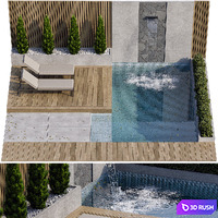 Backyard 07 3D Model Vray, Corona