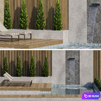 Backyard 07 3D Model Vray, Corona