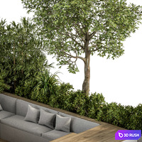 Roof Garden and Landscape Furniture - Set 37 3D Model Vray, Corona