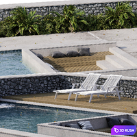 Pool 23 3D Model Vray, Corona