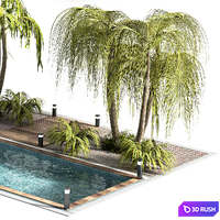 Swimming pools your backyard 3D Model Vray