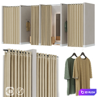 Dressing room 3D Model Vray, Corona