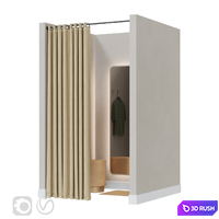 Dressing room 3D Model Vray, Corona
