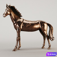 Horse sculpture 3D Model Corona