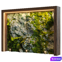 Natural stone wall8 3D Model Vray, Corona