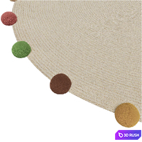 HM Home trimmed jute rug 3D Model Corona
