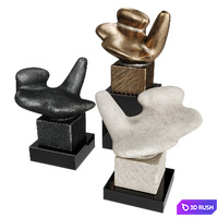 Amorph figure pedestal 3D Model Vray, Corona