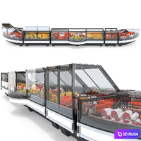 Set of showcases for grocery store 3D Model Vray, Corona