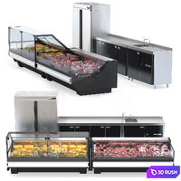 Grocery Store Display Set 3D Model Vray, Corona