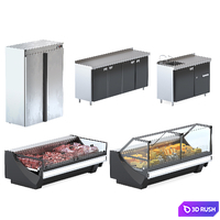 Grocery Store Display Set 3D Model Vray, Corona