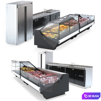 Grocery Store Display Set 3D Model Vray, Corona