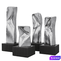 Absctract modern figures outdoor 3D Model Vray, Corona
