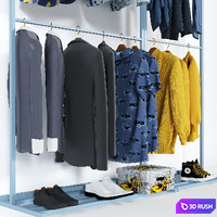 Childstore hanger 2 3D Model Vray, Corona