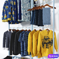 Childstore hanger 2 3D Model Vray, Corona