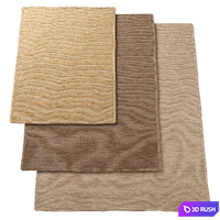 Natural Transverse Braided Jute Rug 3D Model Vray, Corona