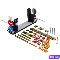 Special equipment for creating parking 3D Model Corona