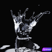 Water Drop Crown 001 3D Model Corona