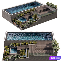 POOL NO25 3D Model Vray, Corona