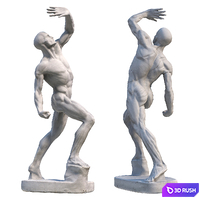 01 Sculpture Male Ecorche 3D Model Vray, Corona