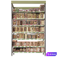Nuts shelves 3D Model Vray, Corona