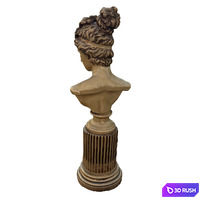 Statue Girl 3D Model Vray, Corona