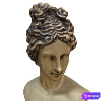 Statue Girl 3D Model Vray, Corona