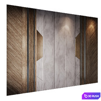 Headboard 30 3D Model Vray, Corona