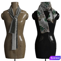 Shawl over manikin 3D Model Vray