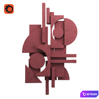 Wall sculpture 3D Model Corona