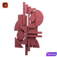 Wall sculpture 3D Model Corona