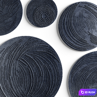 Wall art comets 3D Model Corona