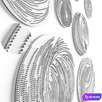 Wall art comets 3D Model Corona