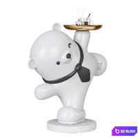 Polar bear organizer / figurine 3D Model Vray