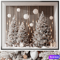 New Year's showcase of the wall panels store 3D Model Corona