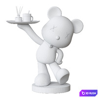 Bear sculpture tray 3D Model Vray
