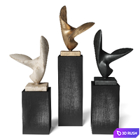 Bird wings figure 3D Model Vray, Corona