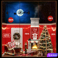 New Year's showcase of the decorative store 3D Model Corona