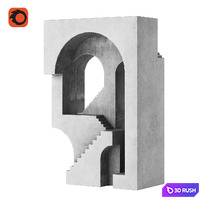 Sculpture Stairway No.13 by David Umemoto 3D Model Corona